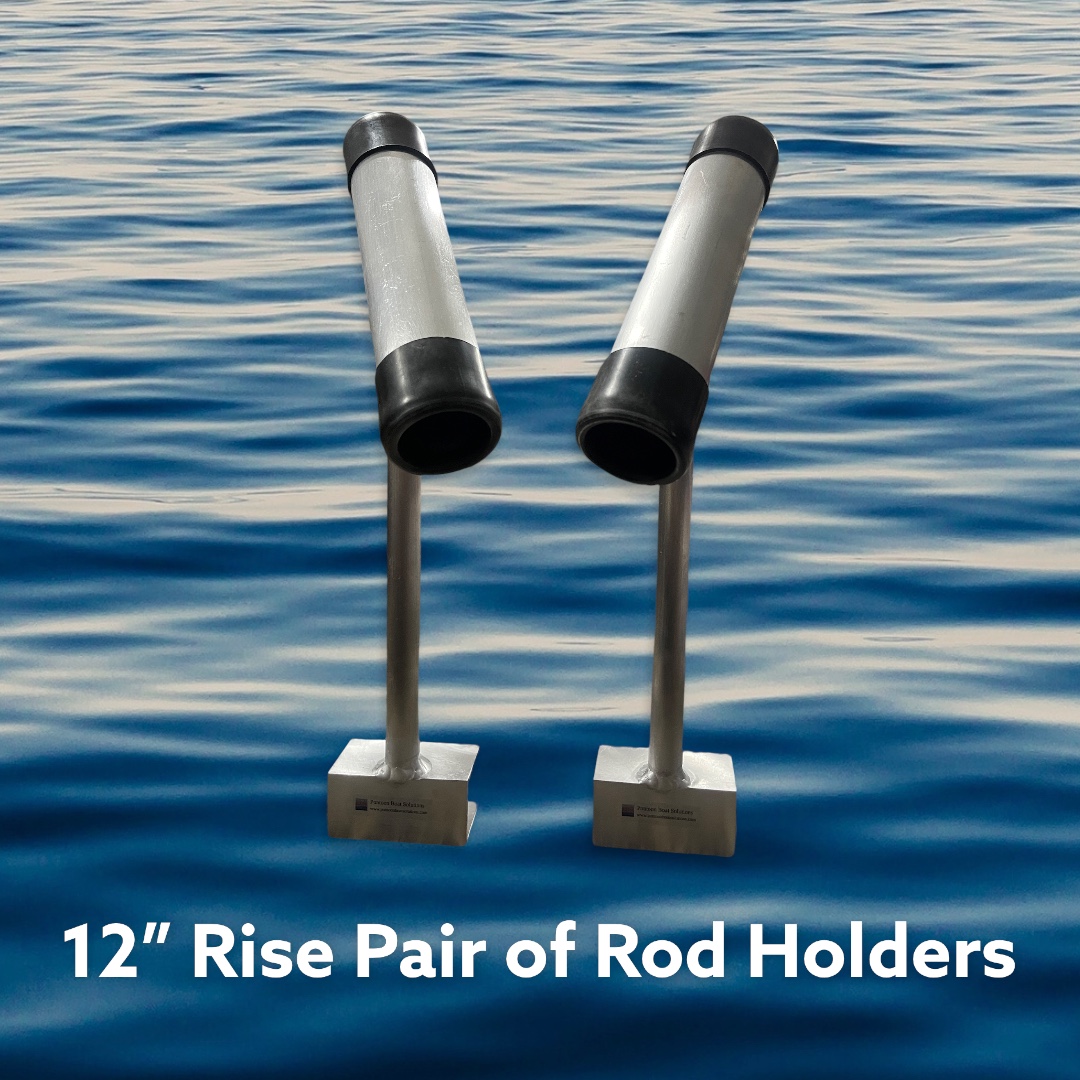 12″ Pair of Pontoon Boat Fishing Rod Holder - Pontoon Boat