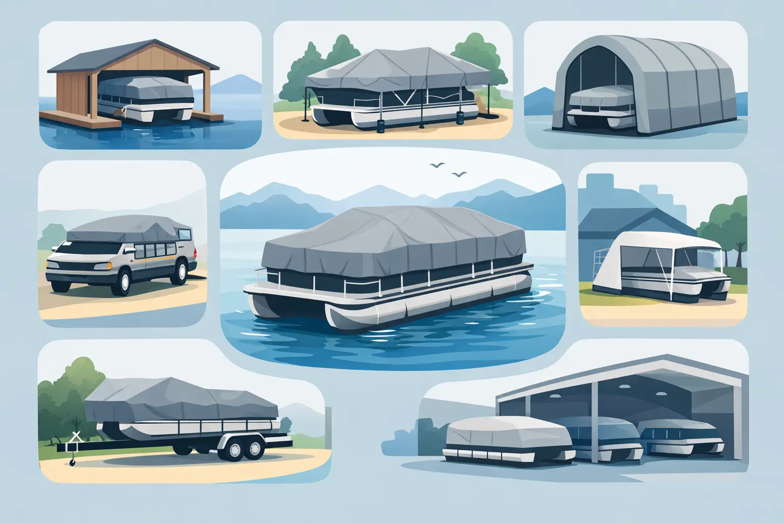 7 Pontoon Boat Storage Cover Ideas